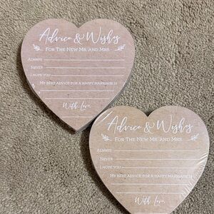 Kate Aspen Heart-Shaped Advice Cards in Brown